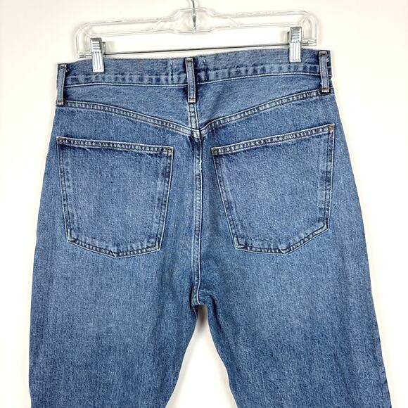 AGOLDE High Rise Straight Leg Jeans *NO SIZE OR TAGS* button fly 33 x 29.5 - Picture 4 of 10